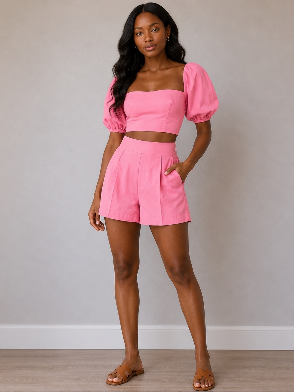 Susana Monaco Pink crop top